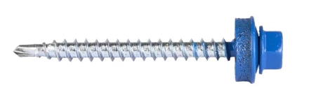 Саморезы ЗУБР &quot;ПРОФЕССИОНАЛ&quot; окраш., RAL 5005 синий насыщен., для крепл. кров. матер. к дерев. обреш., 4.8x50мм, 250шт 4-300315-48-050-5005 купить в Ижевске