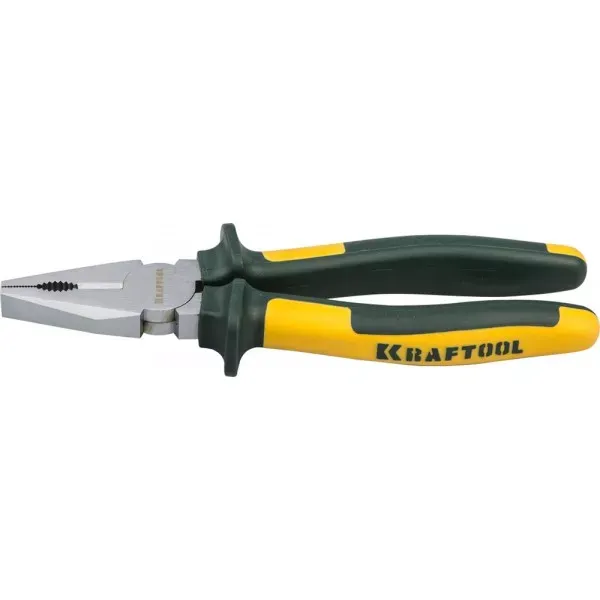 Плоскогубцы KRAFTOOL"KRAFT-MAX"комб,Cr-Mo,маслобензост двухкомп рукоятки,шарнирное соединение с повыш износост,180мм 22011-1-18 купить в Ижевске