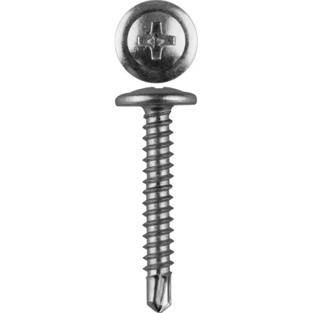 Саморезы ЗУБР с прессшайбой и сверлом по листовому металлу до 2мм, PH2, 4,2х16мм, ТФ6, 14шт 4-300216-42-016 купить в Ижевске