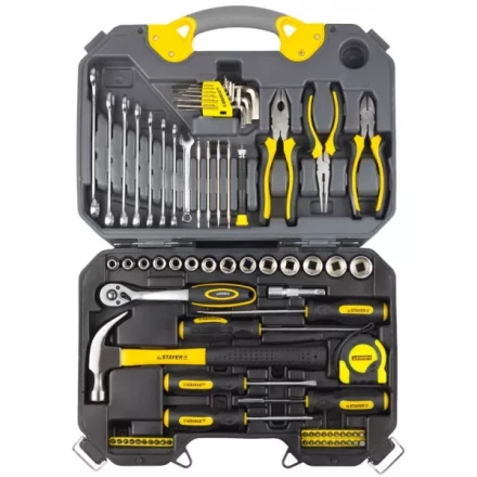 Набор инструментов STAYER &quot;PROFI&quot; универсальный, высококачественная CRV сталь, хромированное покрытие, 78 предметов 27710-H78 купить в Ижевске
