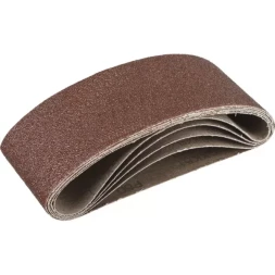 Лента шлифовальная бесконечная ЗУБР "СТАНДАРТ" на тканевой основе, для ЛШМ, P60, 75х457мм, 5 шт 35341-060