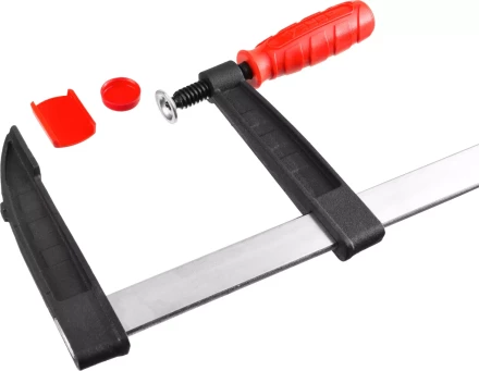 Струбцина ЗУБР &quot;МАСТЕР&quot;, тип &quot;F&quot;, пластмассовая ручка, стальная закаленная рейка, 120х500мм 32150-120-500 купить в Ижевске