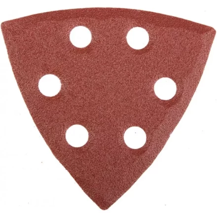 Треугольник шлифовальный универсальный STAYER &quot;MASTER&quot; на велкро основе, 6 отверстий, Р80, 93х93х93мм, 5шт 35460-080 купить в Ижевске