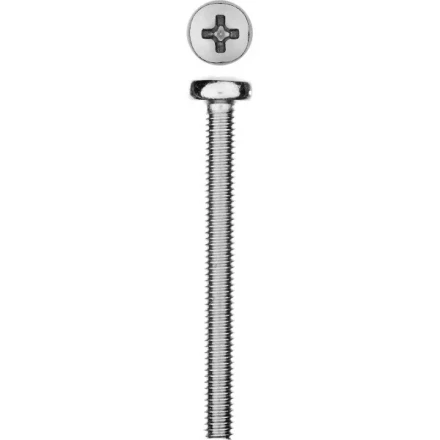 Винт DIN 7985 M4x40мм, 9шт, кл. пр. 4.8, оцинкованный, ЗУБР 303156-04-040 купить в Ижевске