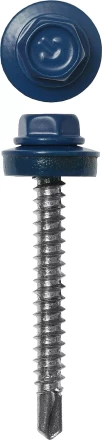 Саморезы ЗУБР окраш., RAL 5005 синий насыщен., для крепл. кров. матер. к дерев. обреш., 4.8x80мм, 140шт 4-300315-48-080-5005 купить в Ижевске