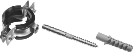 ЗУБР &quot;МАСТЕР&quot;. Хомут трубный с гайкой, оцинкованный, в комплекте с сантехнической шпилькой и дюбелем, 3/4&quot;, 1шт 37866-26-30 купить в Ижевске