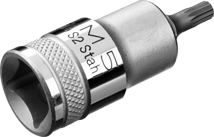 Торцовая бита-головка KRAFTOOL "INDUSTRIE QUALITAT", материал S2, SPLINE, сатинированная, 1/2", M5 27911-05_z01 купить в Ижевске