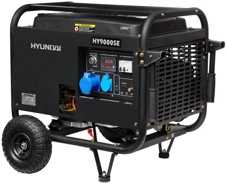 Бензогенератор Hyundai HY 9000SE + колеса купить в Ижевске