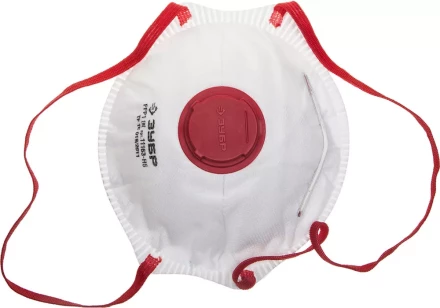 Полумаска фильтрующая ЗУБР &quot;МАСТЕР&quot; коническая, с клапаном, многослойная, класс защиты FFP1, 5шт 11163-H5 купить в Ижевске