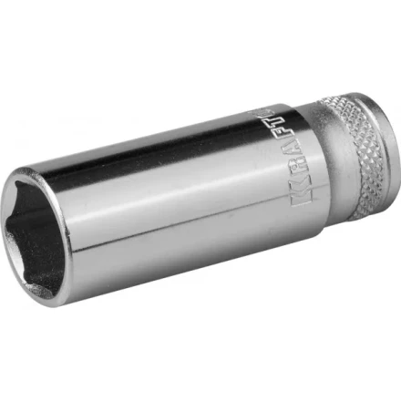 Торцовая головка KRAFTOOL "INDUSTRIE QUALITAT", удлиненная, Cr-V, FLANK, хромосатинированная, 1/4", 13 мм 27817-13_z01 купить в Ижевске