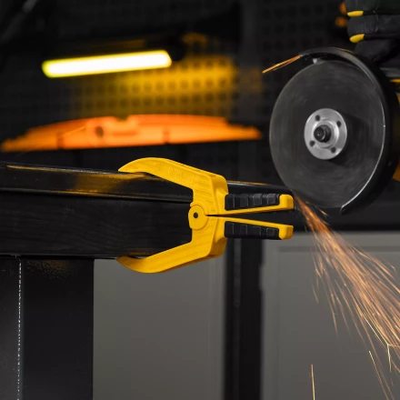 Струбцина клещеобразная Denzel, удлиненная 50 х 80 мм двухкомпонентные рукоятки, 20789 купить в Ижевске