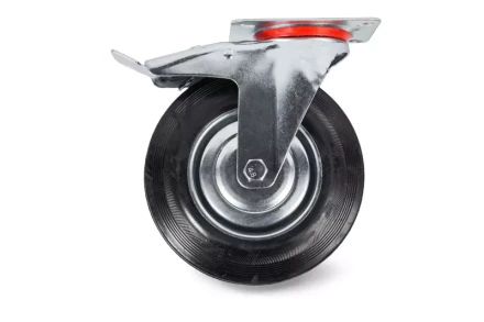 Колесо поворотное резина SCb 93 75 мм с тормозом (F) 1003650 купить в Ижевске