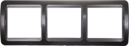 Панель СВЕТОЗАР &quot;ГАММА&quot; накладная, вертикальная, цвет темно-серый металлик, 3 гнезда SV-54149-DM купить в Ижевске