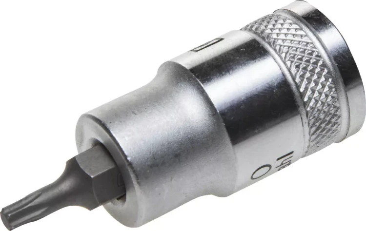 Торцовая бита-головка KRAFTOOL "INDUSTRIE QUALITAT", материал S2, TORX, сатинированная, 1/2", Т20 27905-20_z01 купить в Ижевске