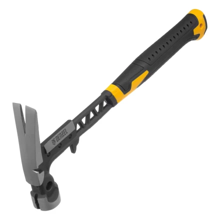 Молоток строительный 450 г, цельнокованый,боек с магнитом, двухкомп. обрезин. рук-ка Denzel 10468 купить в Ижевске