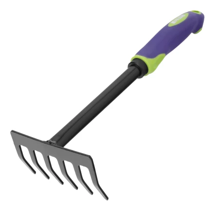 Грабли 6-зубые Palisad, 110х300 мм, стальные, обрезиненная эргономичная рукоятка, LSR1, 62061 купить в Ижевске