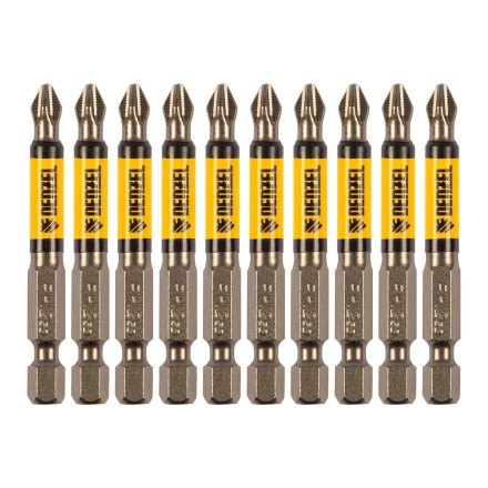 Бита PH2х60, сталь S2, цилиндр., 10 шт. Е 6,3 Denzel 11642 купить в Ижевске