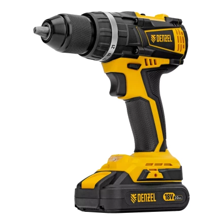 Дрель-шуруповерт аккумуляторная ударная бесщет Denzel CIDB-IB-18-02 26130, Li-Ion, 18 В, 2 акк. купить в Ижевске
