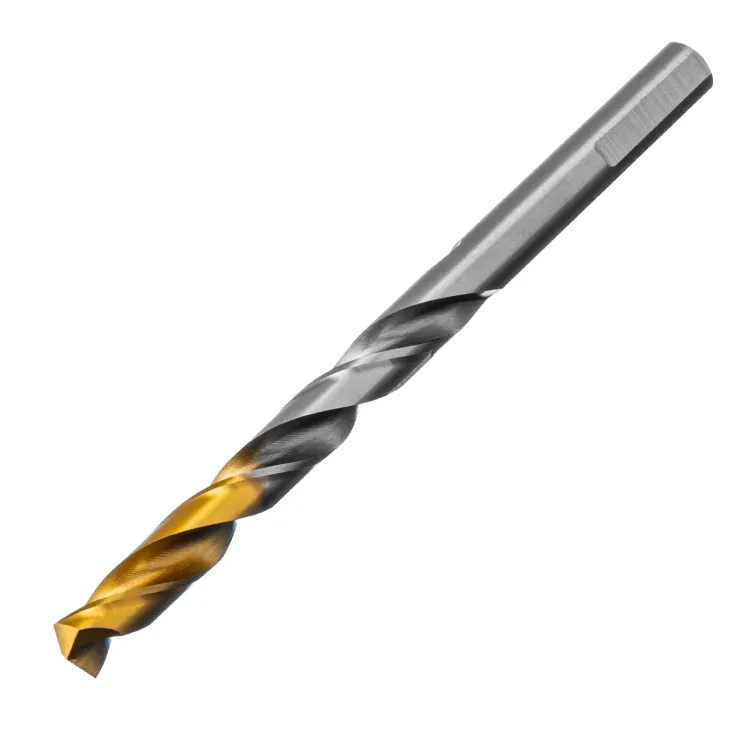Сверло спиральное по металлу Denzel 8 x 117 мм, Р6М5, Golden Tip, 718239 купить в Ижевске