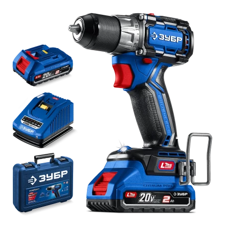 Бесщеточная дрель-шуруповерт Зубр КОМПАКТ #2, 2 АКБ LMS (2 Ач), в кейсе DB-50-22 серия «ПРОФЕССИОНАЛ» купить в Ижевске