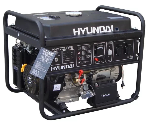 Бензогенератор Hyundai HHY 7000FЕ ATS + колеса купить в Ижевске