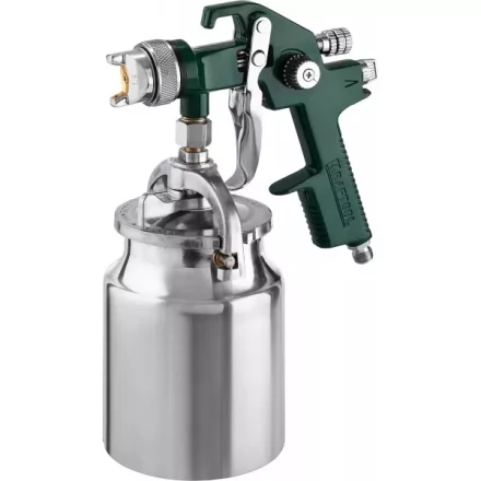 Краскопульт пневматический KRAFTOOL AirKraft, HVLP, с нижним бачком, 1,4мм 06520-1.4 купить в Ижевске