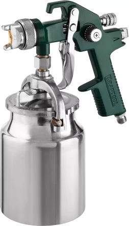 Краскопульт пневматический KRAFTOOL AirKraft, HVLP, с нижним бачком, 1,4мм 06520-1.4 купить в Ижевске