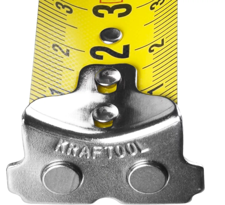 Рулетка KRAFTOOL GRAND, обрезиненный пластиковый корпус, 8м/25мм 34022-08-25 купить в Ижевске