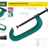 Струбцина, KRAFTOOL 32011-050-200, тип "F", DIN 5117, двухкомпонентная ручка, 50х200мм 32011-050-200 купить в Ижевске