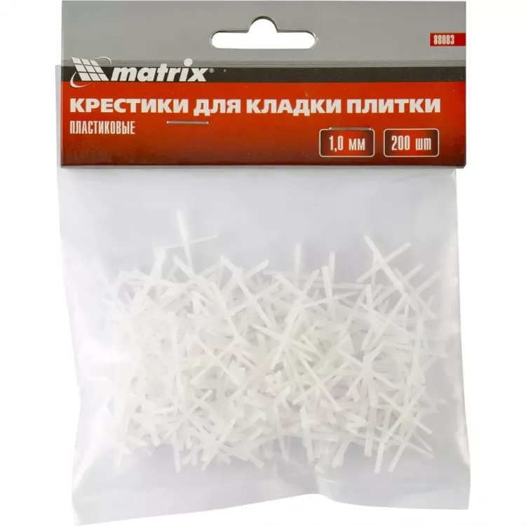 Крестики 1,0 мм для кладки плитки упаковка 200 штук Matrix 88083 купить в Ижевске