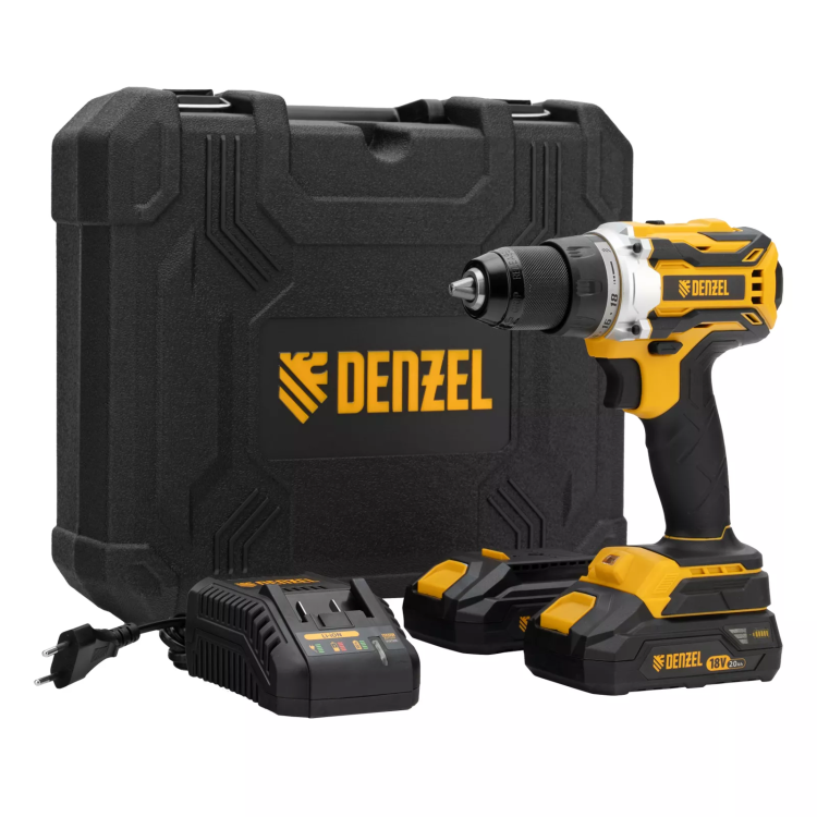 Дрель-шуруповерт аккумуляторная Denzel  BLDL-18-0 26140, бесщет.2 Li-Ion, 18 В купить в Ижевске