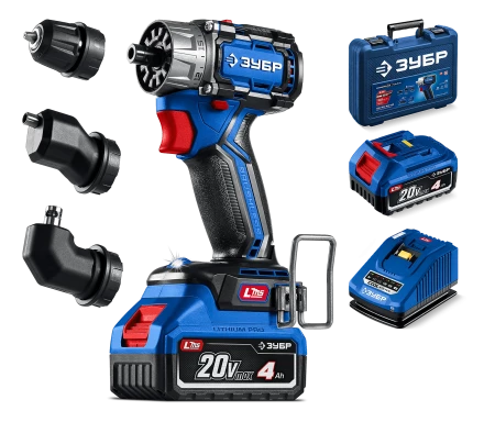 Бесщеточная дрель-шуруповерт Зубр КОМПАКТ Комби #3, 2 АКБ LMS (4 Ач), в кейсе DB-50-42-H3 серия «ПРОФЕССИОНАЛ» купить в Ижевске