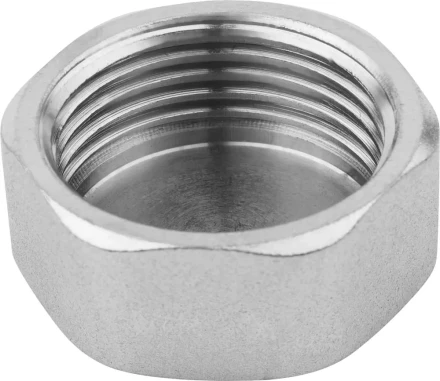 Заглушка ЗУБР &quot;ЭКСПЕРТ&quot;, никелированная латунь, 6-ти гранная головка, внутренняя резьба, 3/4&quot; 51297-3/4 купить в Ижевске