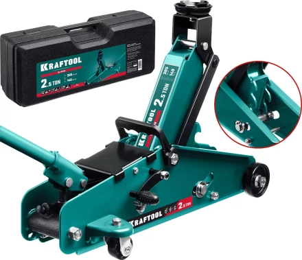 Домкраты KRAFTOOL подкатные гидравлические, алюминиевый корпус 43457-2.5-K купить в Ижевске