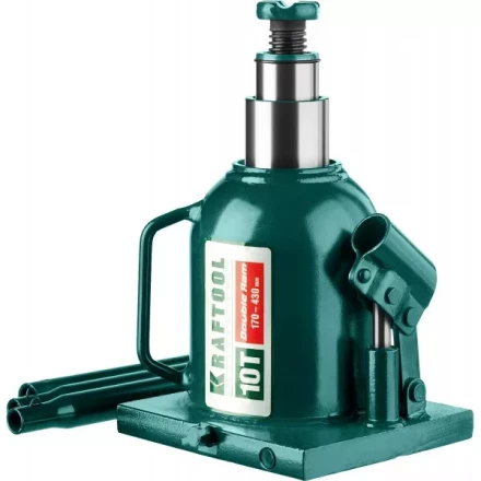 Домкрат гидравлический бутылочный &quot;Double Ram&quot;, сварной, телескопический, 10т, 170-430мм, KRAFTOOL 43463-10 43463-10 купить в Ижевске