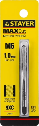 Метчик STAYER &quot;MASTER&quot; одинарный, для сквозных отверстий, сталь 9ХС, М6х1,0 28020-06-1.0 купить в Ижевске