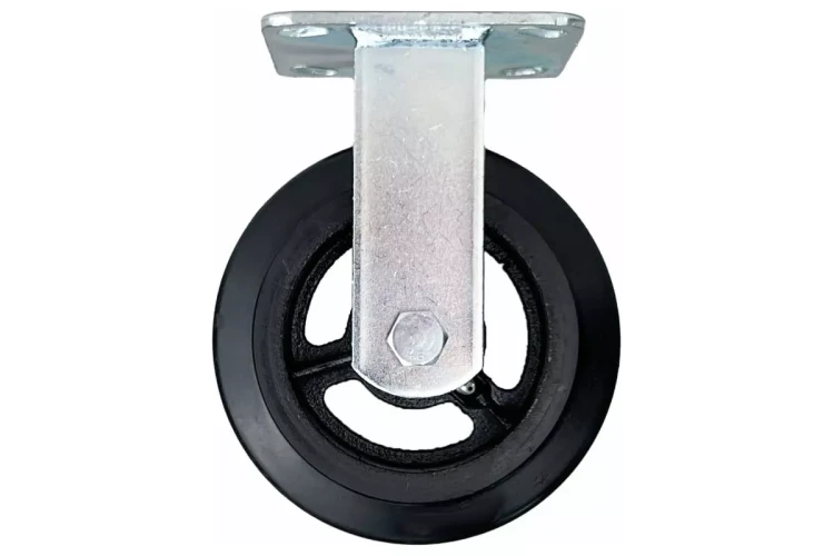 Аппаратное неповоротное колесо большегрузное HITCH 125*50 резина черная FCd54 (SZ085000) купить в Ижевске