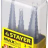 Набор STAYER "MASTER": Ступенчатые сверла по сталям и цвет.мет., сталь HSS, d=3-14мм,12ступ. d 4-12 мм 5 ступ., d 6-20мм 8ступ. 29660-3-20-H3 купить в Ижевске