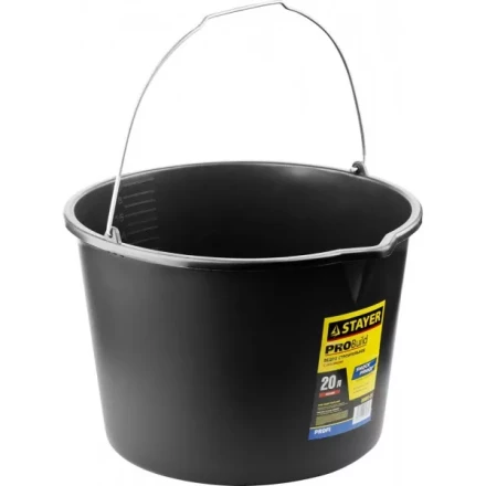 Ведро STAYER &quot;PROFI&quot; строительное пластмассовое с носиком, 20л 06083-20 купить в Ижевске