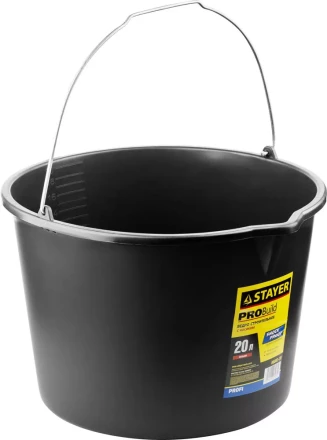 Ведро STAYER &quot;PROFI&quot; строительное пластмассовое с носиком, 20л 06083-20 купить в Ижевске