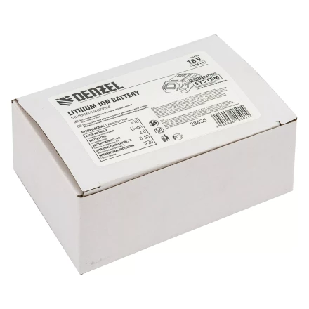 Батарея аккумуляторная Denzel B-18-2.0, Li-Ion, 18 В, 2,0 Ач 28435 купить в Ижевске