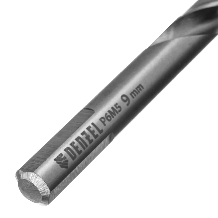 Сверло спиральное по металлу Denzel, 9 x 125 мм, Р6М5, Golden Tip, 718241 купить в Ижевске