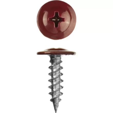 Саморезы ЗУБР с прессшайбой по листовому металлу до 0,9 мм, окрашенные в RAL-3005, PH2, 4,2х16 мм, 500шт 300191-42-016-3005 купить в Ижевске