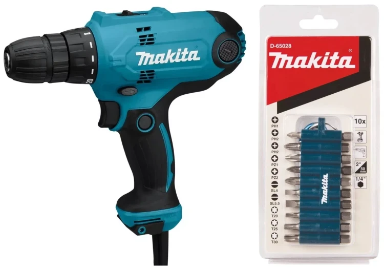 Дрель-шуруповёрт Makita DF0300X3 сетевая купить в Ижевске
