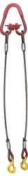Строп канатный двухветвевой 2СК 1.6 т L=7.5 м Звено РТ-3 с кч din 1.5 т опрессовка