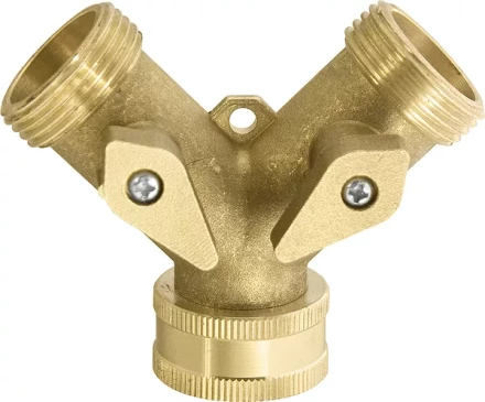 Разветвитель 2- х  канальный регулируемый внешняя и внутренняя резьба 3/4" латунный  PALISAD 66523 купить в Ижевске