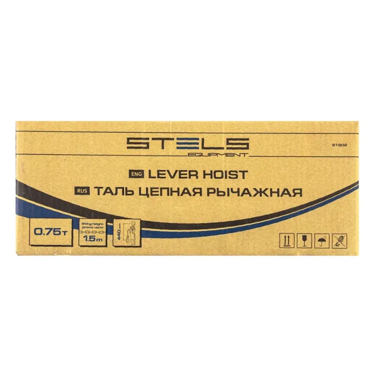 Таль цепная рычажная, 0.75 т, h подъема 1.5 м Stels 51902 купить в Ижевске