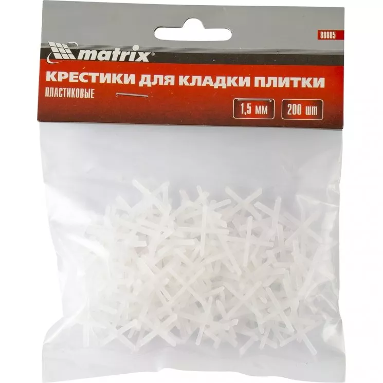 Крестики 2,0 мм для кладки плитки упаковка 200 штук Matrix 88087 купить в Ижевске