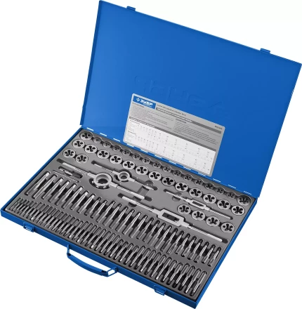 Набор метчиков и плашек ЗУБР &quot;ПРОФЕССИОНАЛ&quot;, сталь Р6М5, 110 предметов 28110-H110 купить в Ижевске