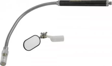 Телескопическое зеркало 25х50мм гибкое  прямоугольное с магнитом  подсветка  AG010035 Jonnesway 47021 купить в Ижевске